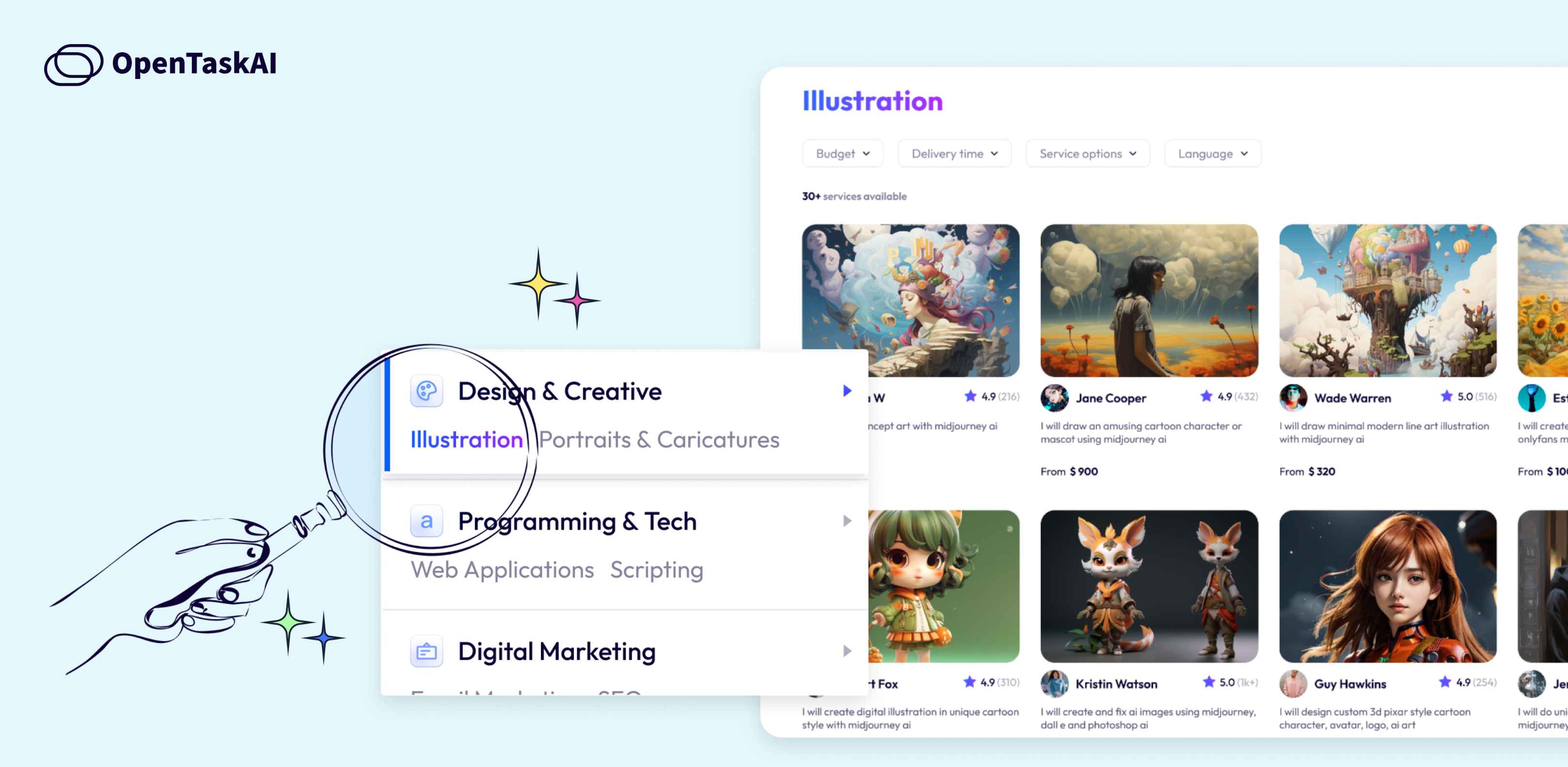 How to Find Top Talent Services on OpenTaskAI? — (For Buyer)